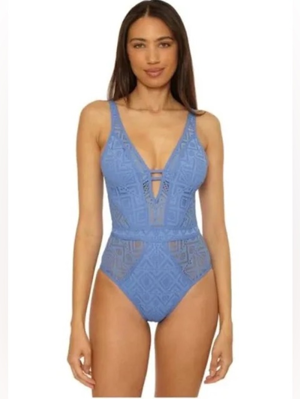 Becca Color Play Crochet One Piece Swimsuit